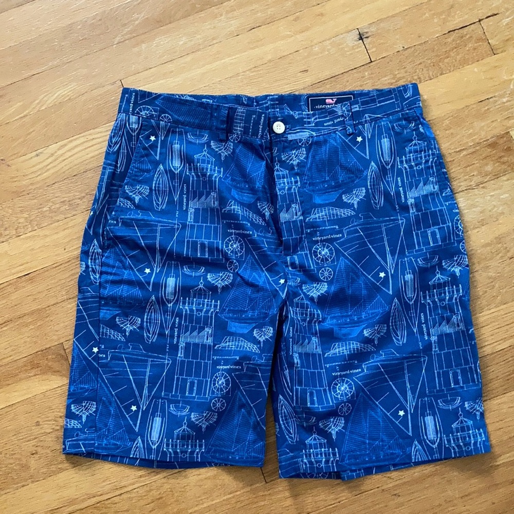 Sailboat print shorts